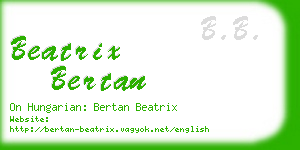 beatrix bertan business card